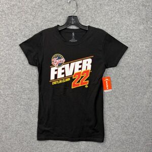 WNBA Indiana Fever Caitlin Clark 22 Graphic Tee Shirt Black Womens Large NEW
